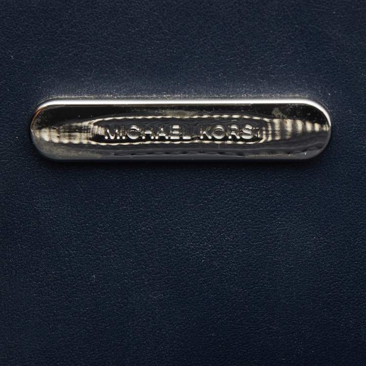 Pre Owned Michael Kors Tri Color Leather and Snakeskin Embossed Mercer Studio Tote