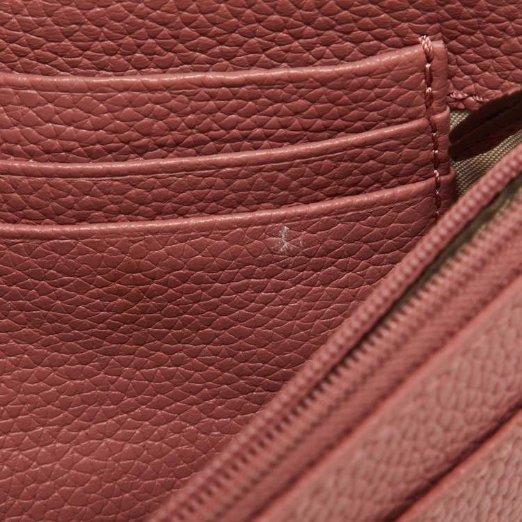 Pre Owned Michael Kors Pink Leather Jet Set Phone Crossbody Bag