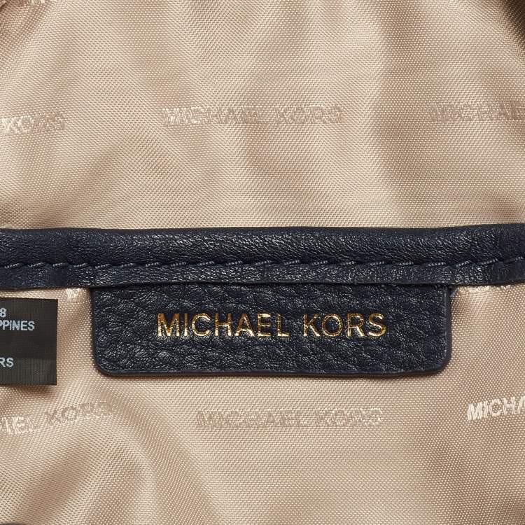 Pre Owned Michael Kors Blue Leather Mini Rhea Backpack