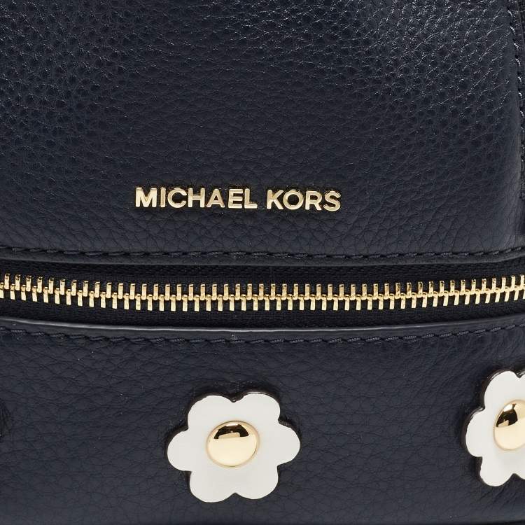Pre Owned Michael Kors Blue Leather Mini Rhea Backpack