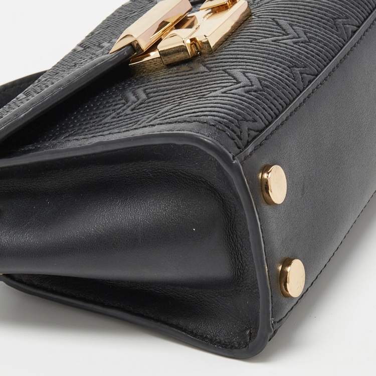 Pre Owned Michael Kors Black Quilted Leather Mini Whitney Top Handle Bag