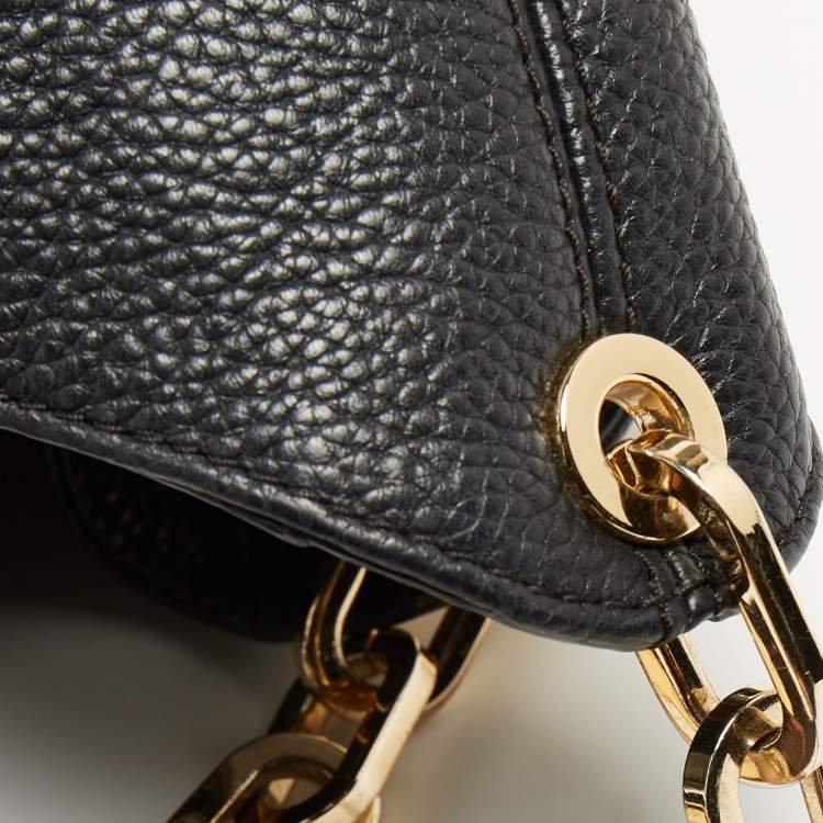 Pre Owned MICHAEL Michael Kors Black Soft Leather Fulton Hobo