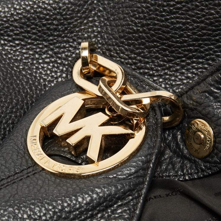 Pre Owned MICHAEL Michael Kors Black Soft Leather Fulton Hobo