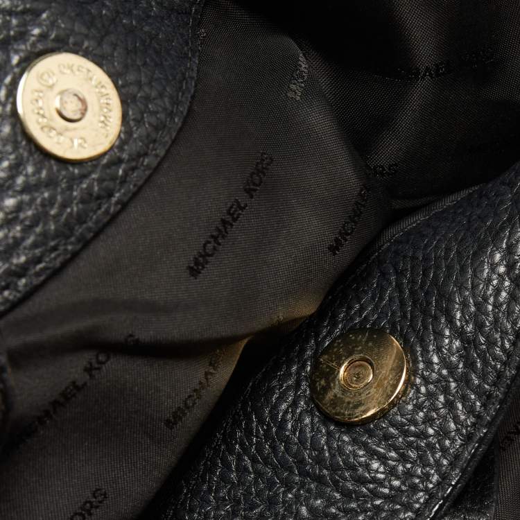 Pre Owned MICHAEL Michael Kors Black Soft Leather Fulton Hobo