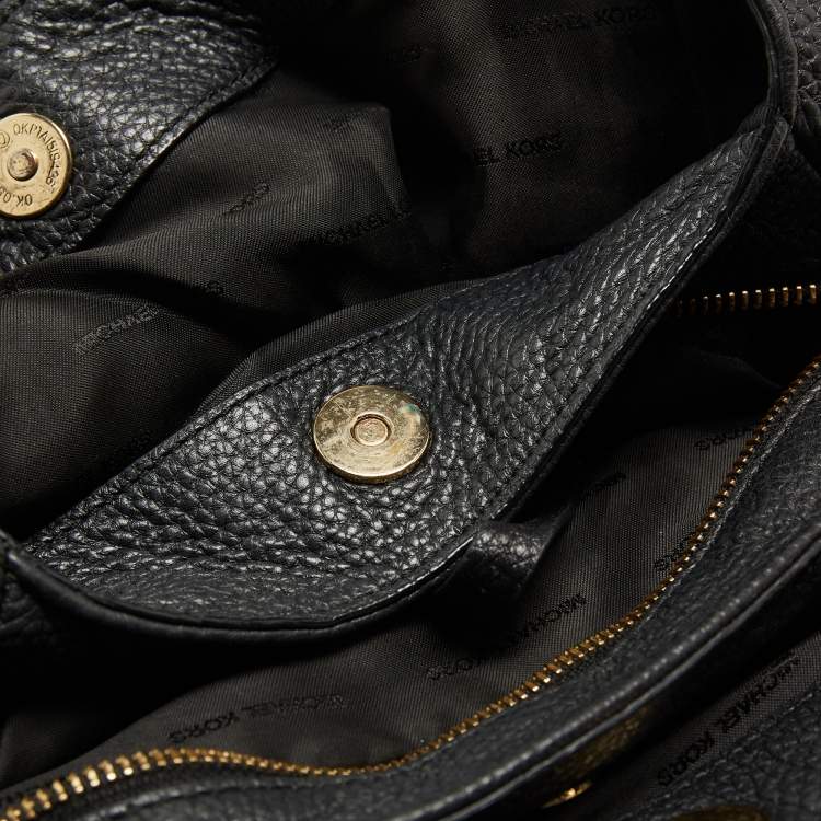 Pre Owned MICHAEL Michael Kors Black Soft Leather Fulton Hobo