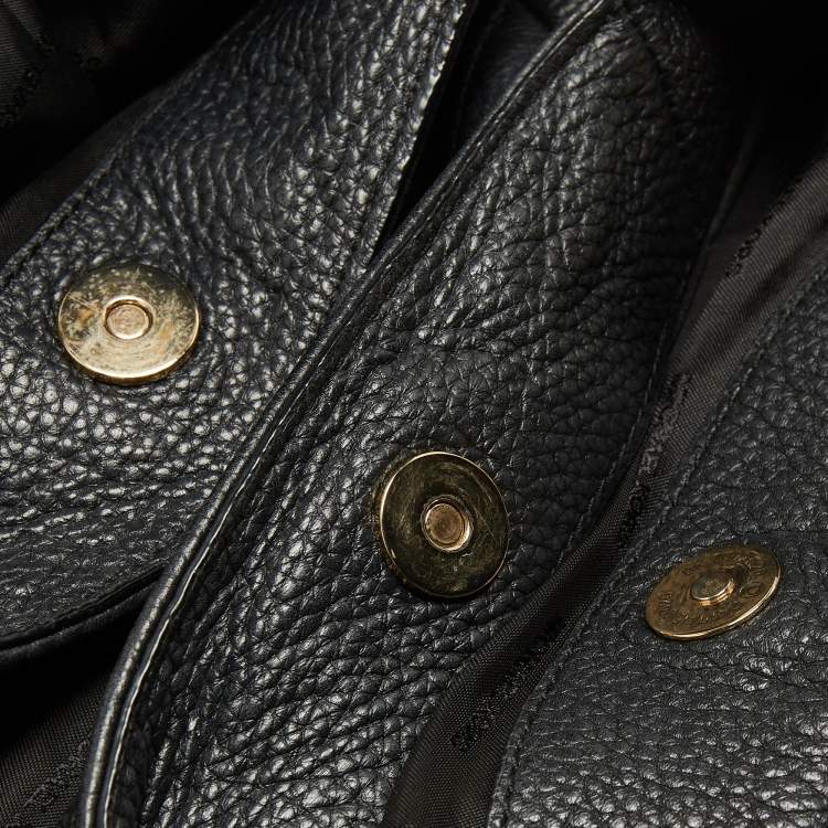 Pre Owned MICHAEL Michael Kors Black Soft Leather Fulton Hobo