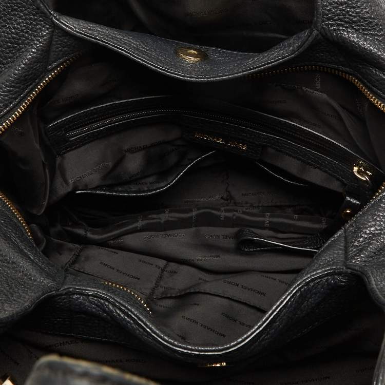 Pre Owned MICHAEL Michael Kors Black Soft Leather Fulton Hobo