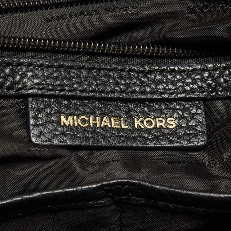 Pre Owned MICHAEL Michael Kors Black Soft Leather Fulton Hobo