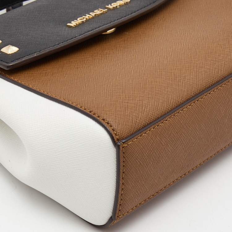 Pre Owned Michael Kors Tricolor Leather Mini Karla Top Handle Bag