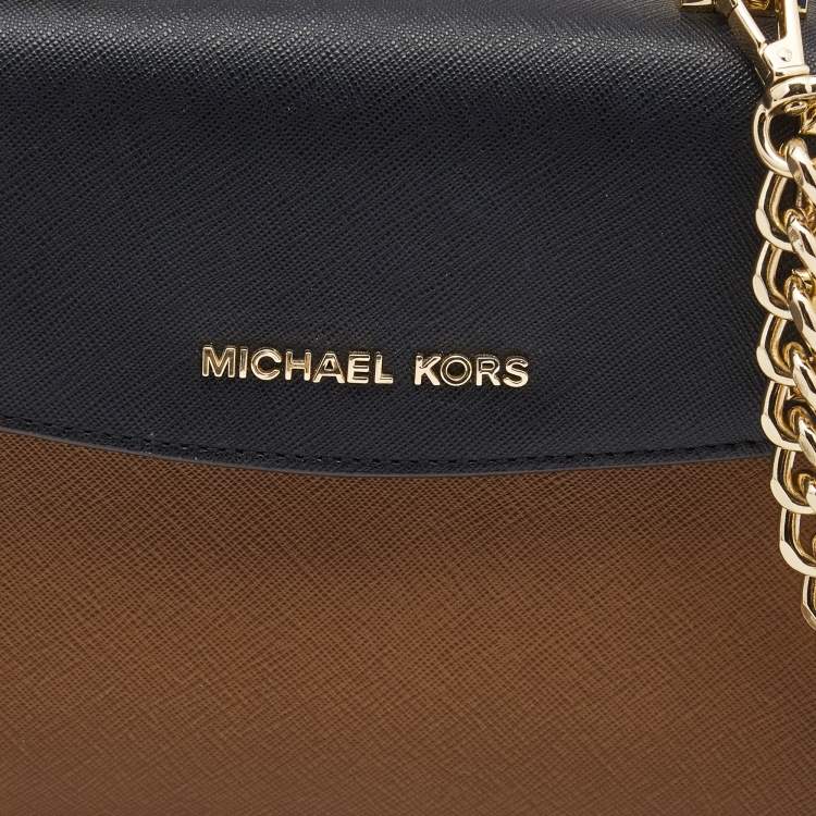 Pre Owned Michael Kors Tricolor Leather Mini Karla Top Handle Bag