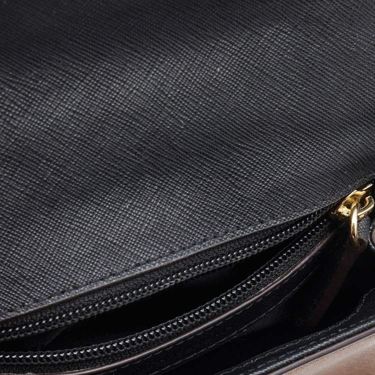 Pre Owned Michael Kors Tricolor Leather Mini Karla Top Handle Bag