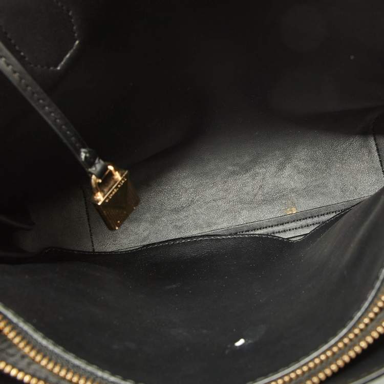 Pre Owned Michael Kors Black Grained Leather Large Mercer Tote