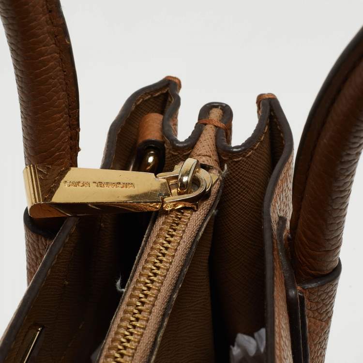 Pre Owned Michael Kors Brown Leather Small Mercer Tote