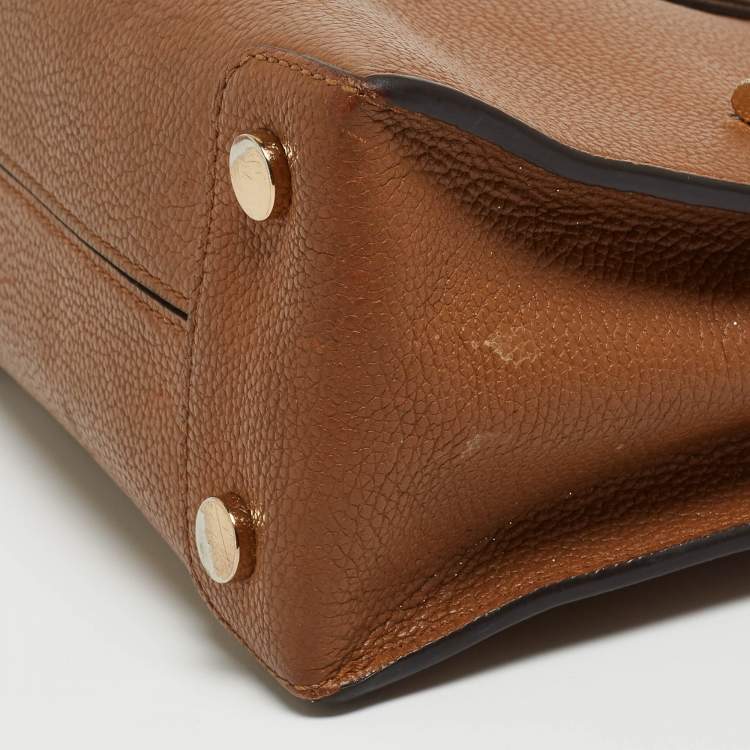 Pre Owned Michael Kors Brown Leather Small Mercer Tote