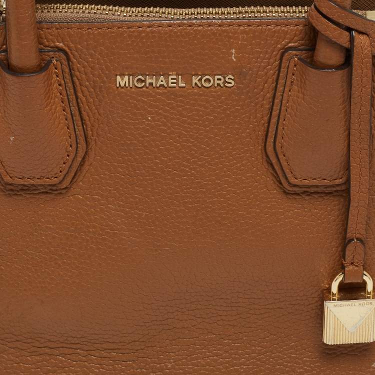 Pre Owned Michael Kors Brown Leather Small Mercer Tote