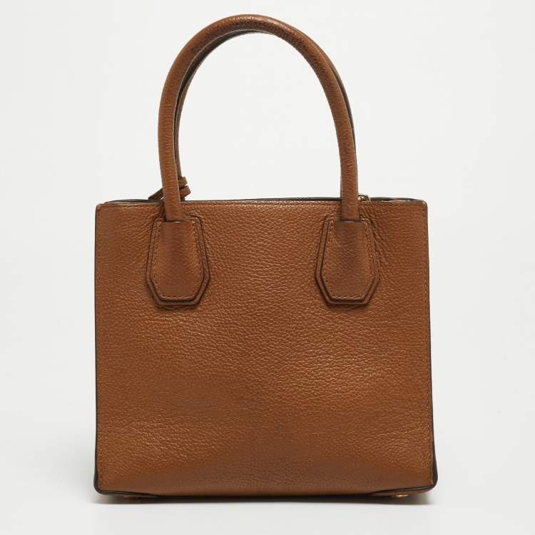 Pre Owned Michael Kors Brown Leather Small Mercer Tote