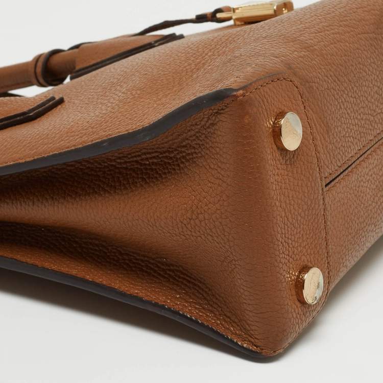 Pre Owned Michael Kors Brown Leather Small Mercer Tote