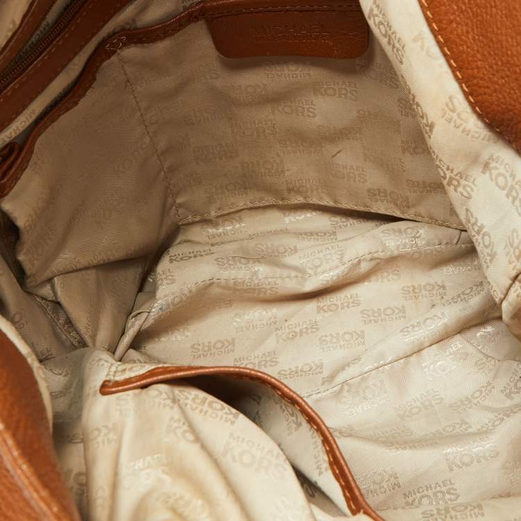 Pre Owned MICHAEL Michael Kors Tan Leather Tassel Hobo