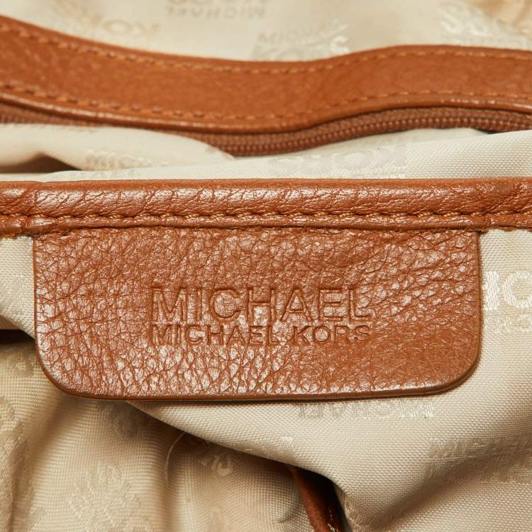 Pre Owned MICHAEL Michael Kors Tan Leather Tassel Hobo