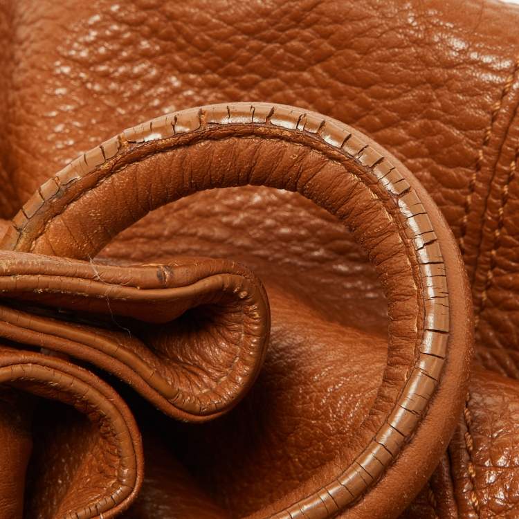 Pre Owned MICHAEL Michael Kors Tan Leather Tassel Hobo