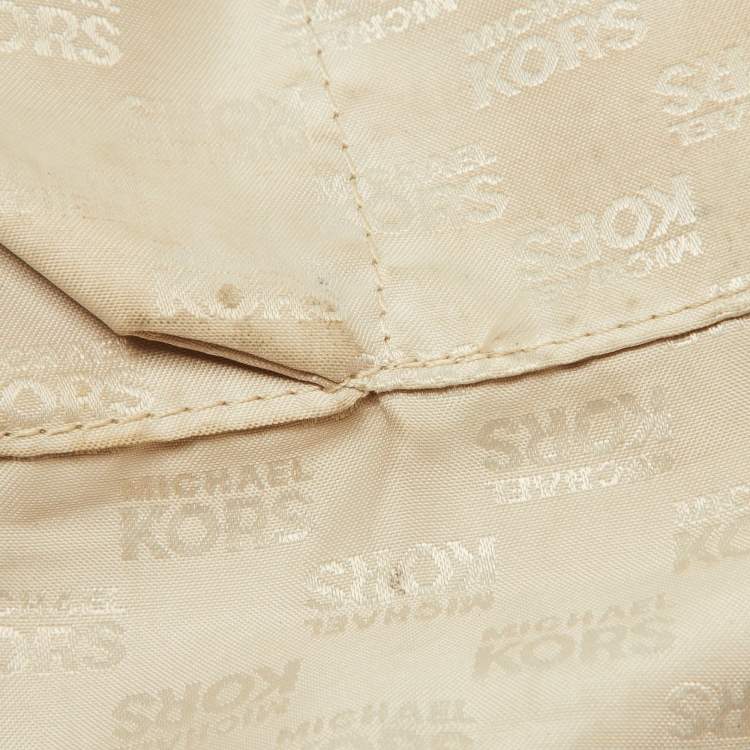 Pre Owned MICHAEL Michael Kors Tan Leather Tassel Hobo