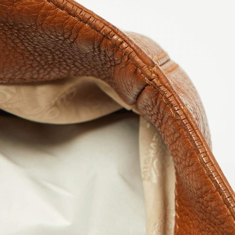 Pre Owned MICHAEL Michael Kors Tan Leather Tassel Hobo