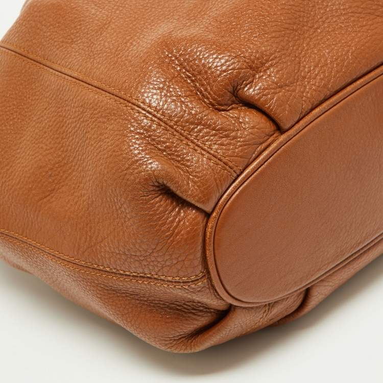 Pre Owned MICHAEL Michael Kors Tan Leather Tassel Hobo
