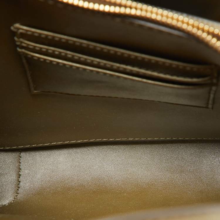 Pre Owned Michael Kors Olive Green Leather Mercer Tote