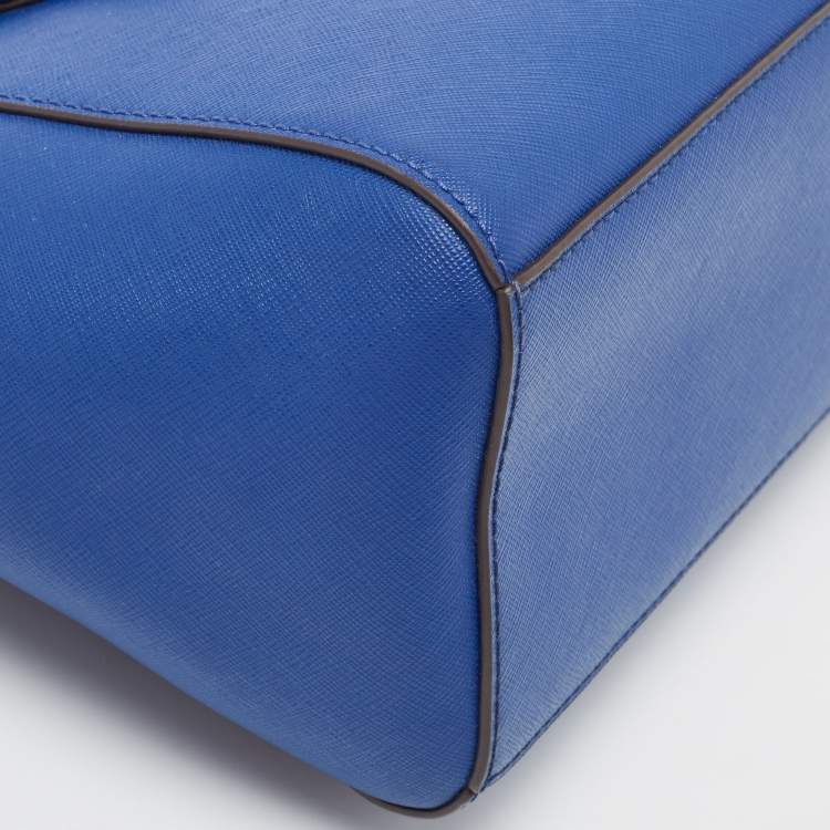 Pre Owned Michael Kors Dark Blue Leather Medium Ciara Satchel