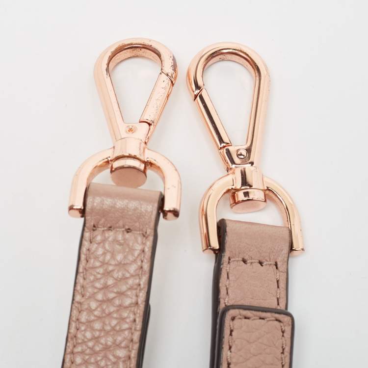 Pre Owned Michael Kors Cream/Pink Leather Mini Mott Crossbody Bag