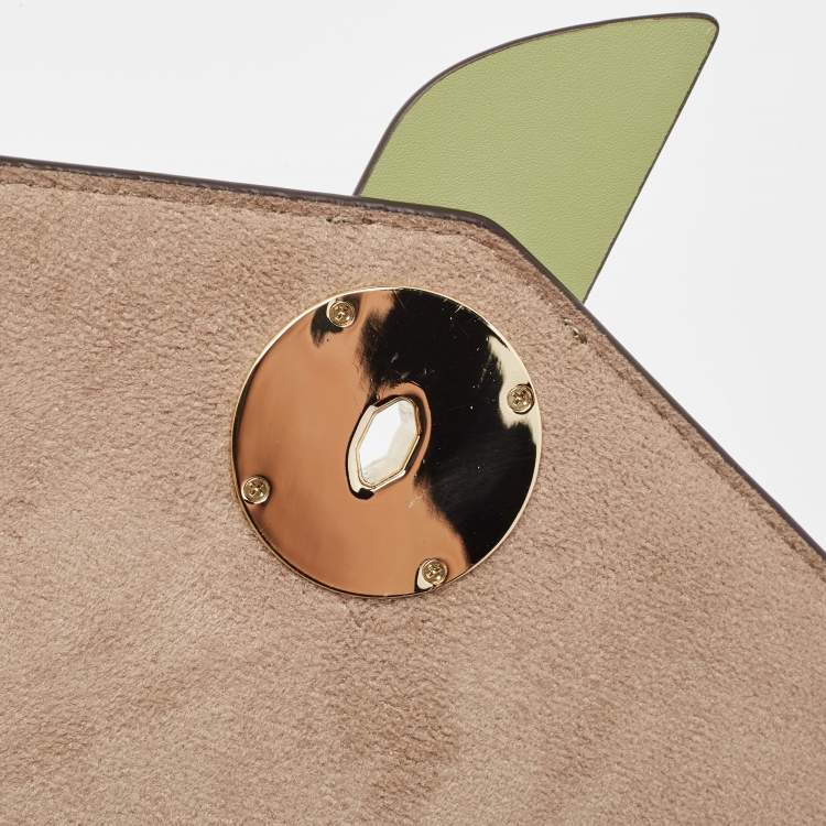 Pre Owned Michael Kors Green Saffiano Leather Greenwich Top Handle Bag
