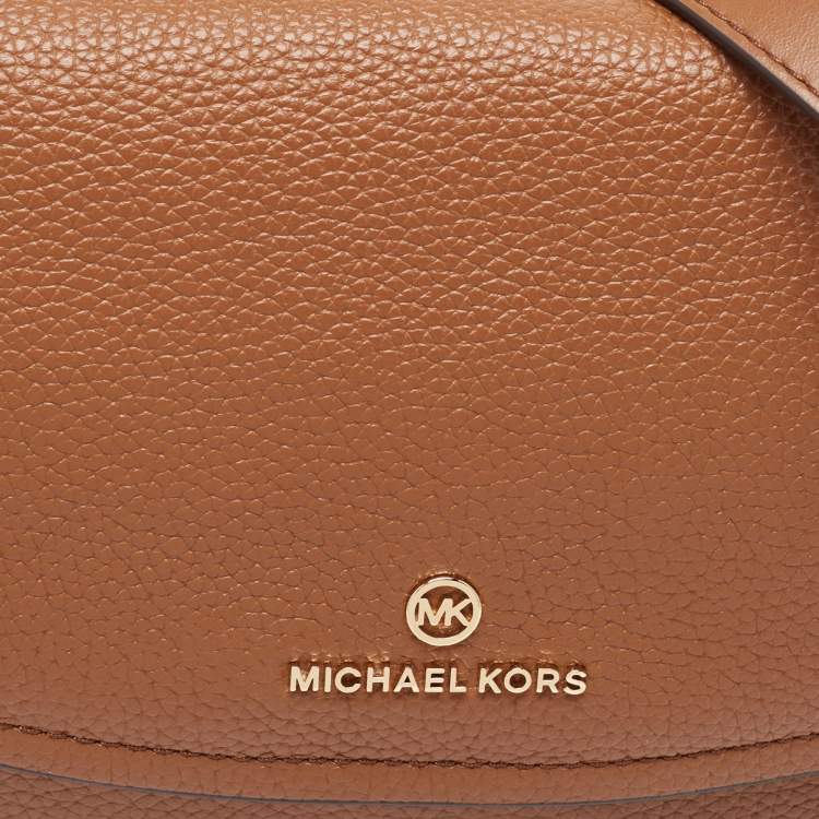 Pre Owned Michael Kors Brown Leather Medium Brooklyn Top Handle Bag