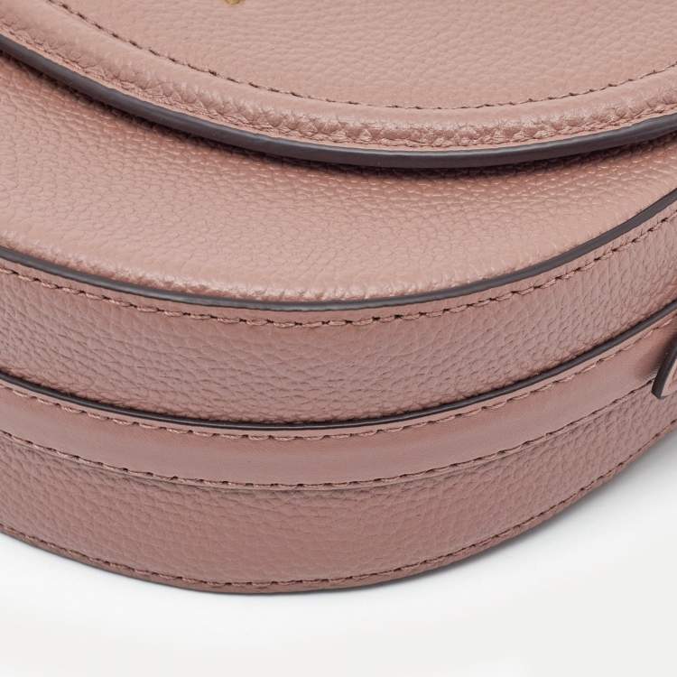 Pre Owned Michael Kors Old Rose Leather Jet Set Charm Crossbody Bag