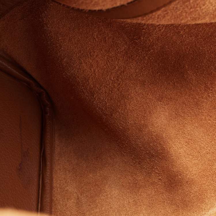 Pre Owned Michael Kors Brown Leather Bucket Tote