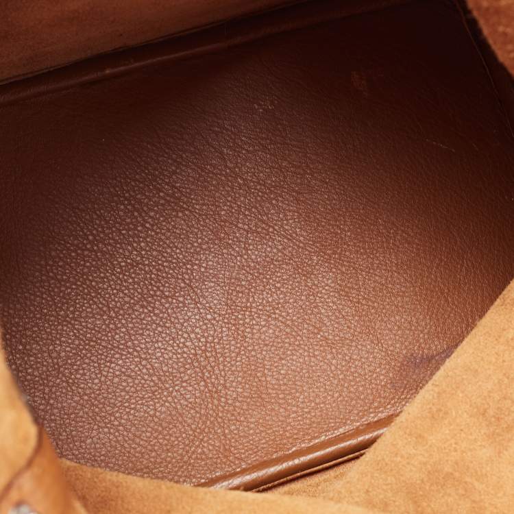 Pre Owned Michael Kors Brown Leather Bucket Tote