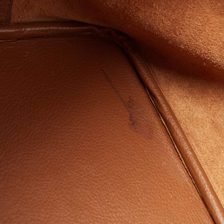 Pre Owned Michael Kors Brown Leather Bucket Tote