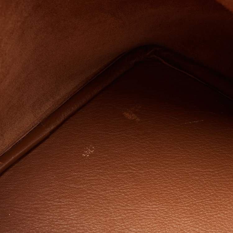 Pre Owned Michael Kors Brown Leather Bucket Tote