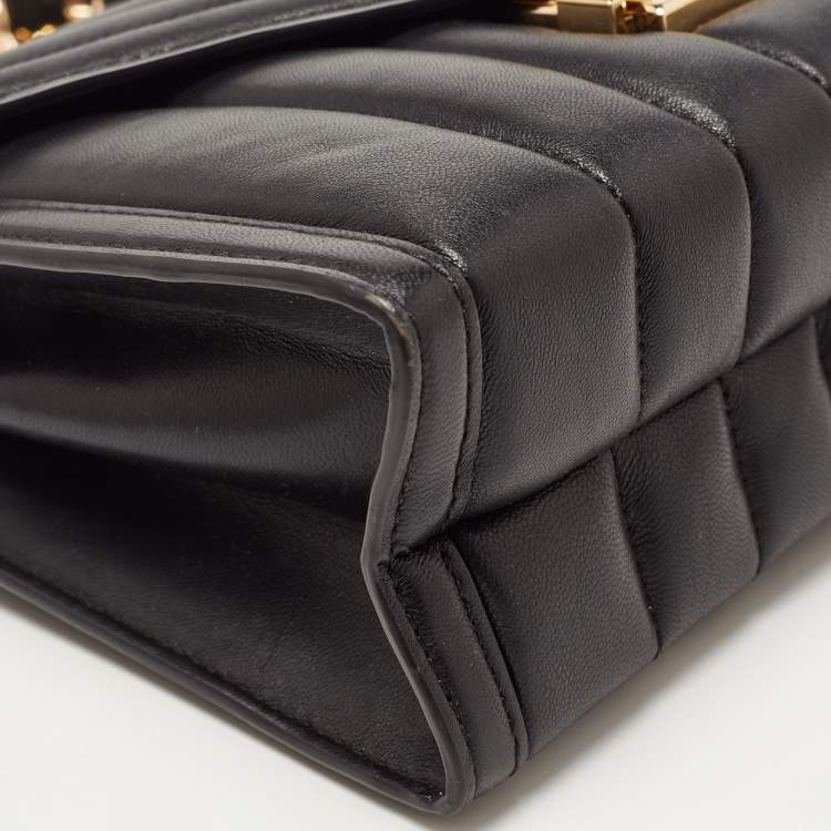 Pre Owned Michael Kors Black Quilted Leather Whitney Shoulder Bag