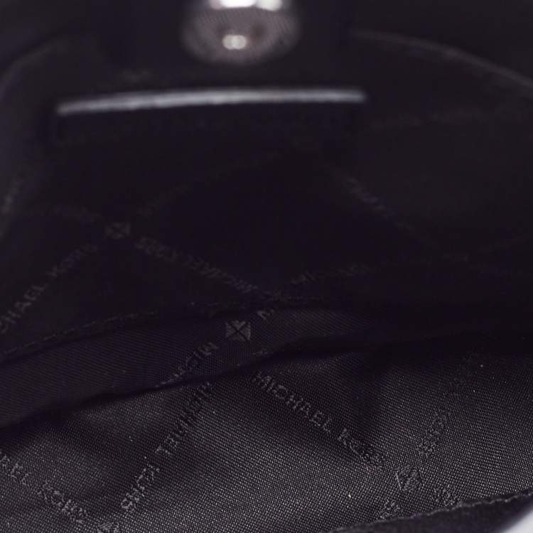 Pre Owned Michael Kors Black Signature Coated Canvas Briley Messenger Bag