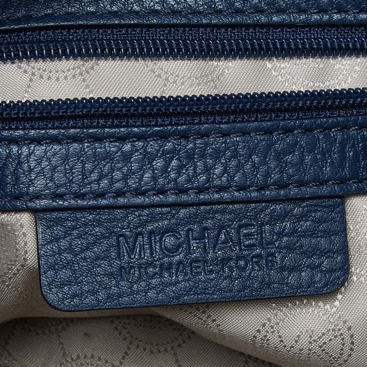 Pre Owned MICHAEL Michael Kors Blue Leather Jet Set Chain Satchel