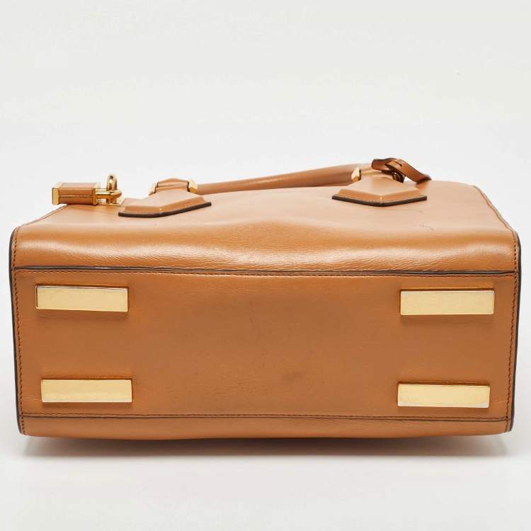 Pre Owned Michael Kors Beige Leather Casey Tote