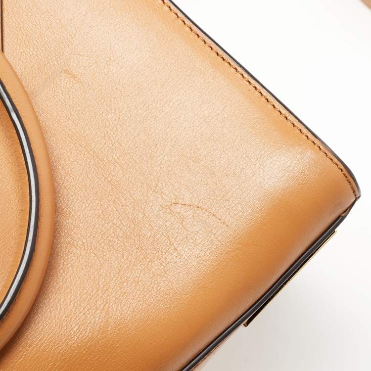 Pre Owned Michael Kors Beige Leather Casey Tote