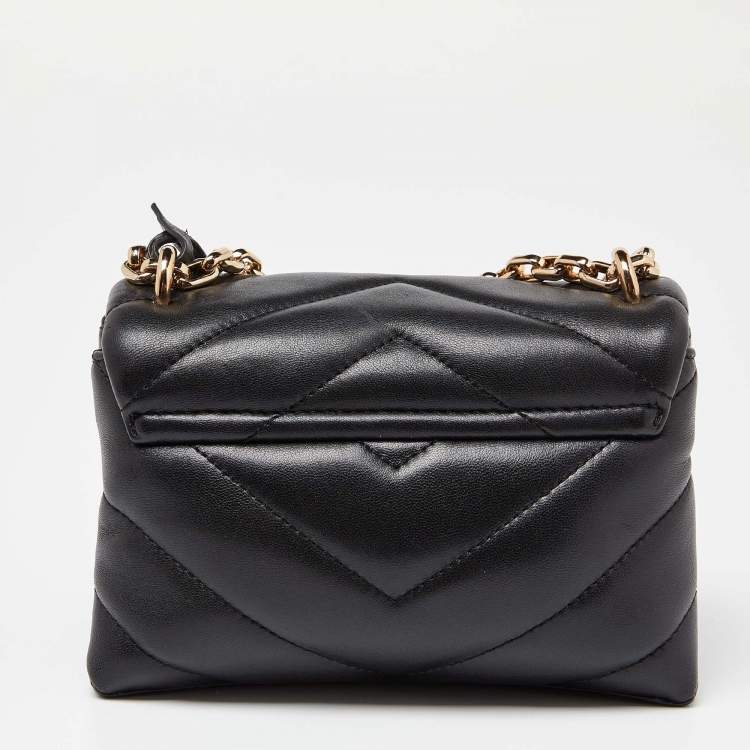 Pre Owned Michael Kors Black Quilted Leather Small Cece Shoulder Bag