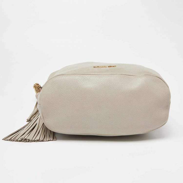 Pre Owned MICHAEL Michael Kors Beige Leather Hobo