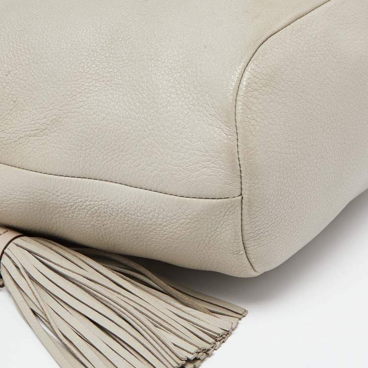 Pre Owned MICHAEL Michael Kors Beige Leather Hobo