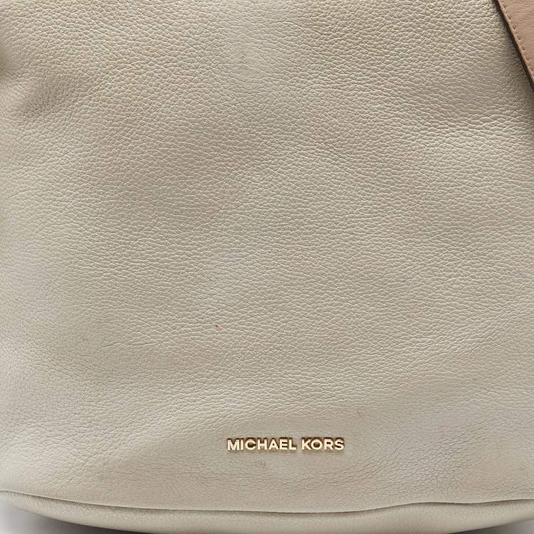 Pre Owned MICHAEL Michael Kors Beige Leather Hobo