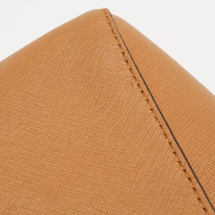 Pre Owned Michael Kors Brown Saffiano Leather Small Ava Top Handle Bag