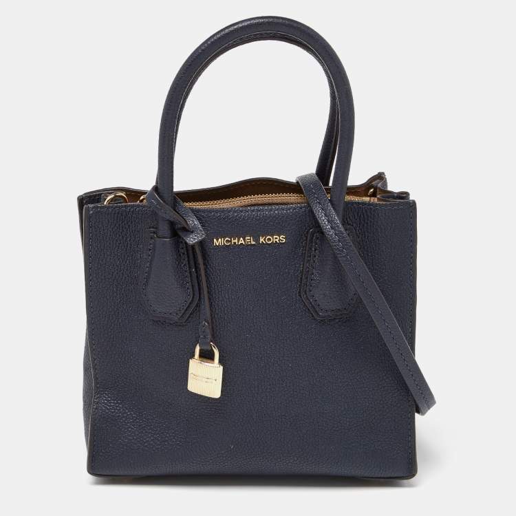 Michael Kors Blue Leather Small Mercer Tote Michael Kors TLC