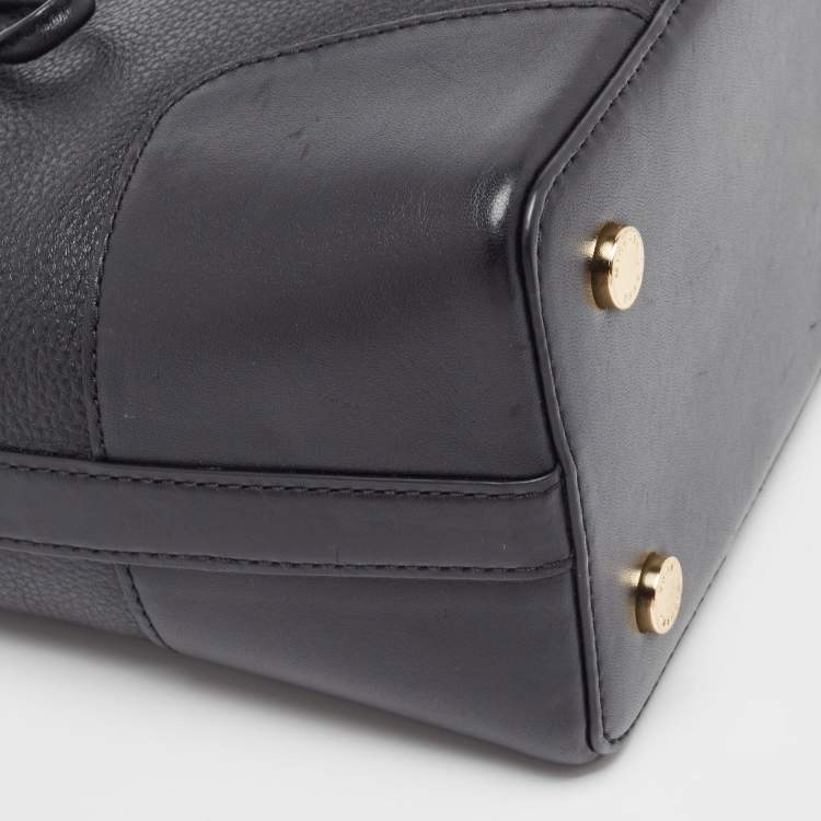 Pre Owned Michael Kors Black Leather Nicole Bucket Bag