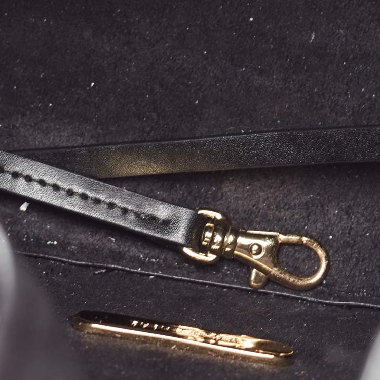 Pre Owned Michael Kors Black Leather Nicole Bucket Bag